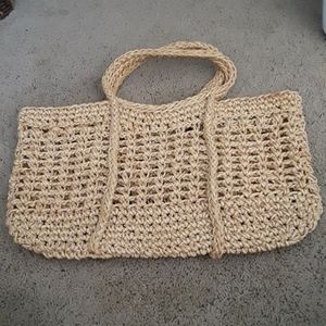 Beach Bag Or Purse 100% Corn Husk Straw